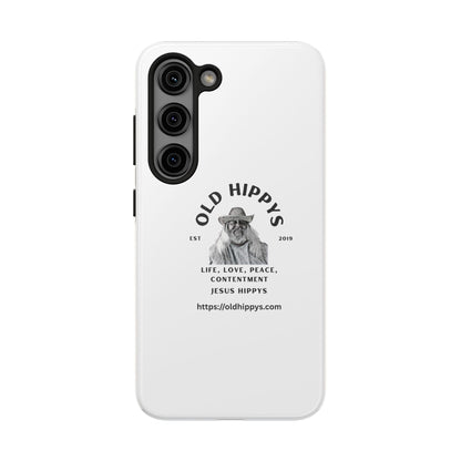 Old Hippys Phone Case — 'Life, Love, Peace, Contentment' Tough Protective Case