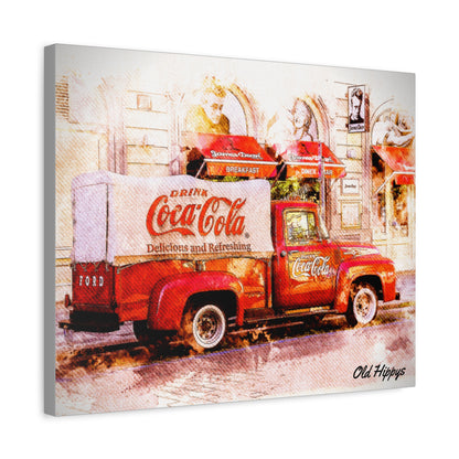 Vintage Coca‑Cola Delivery Truck Matte Canvas Print