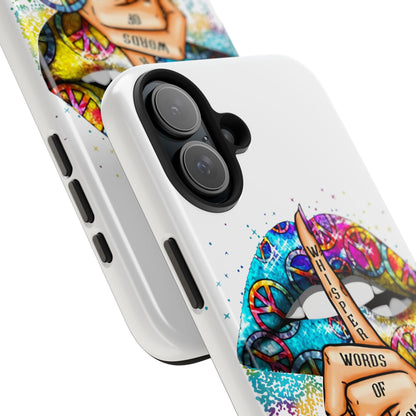 Let It Be Phone Case — Colorful Peace & 'Whisper Words of Wisdom' Design