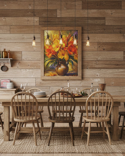 “Golden Canna Symphony” Canvas