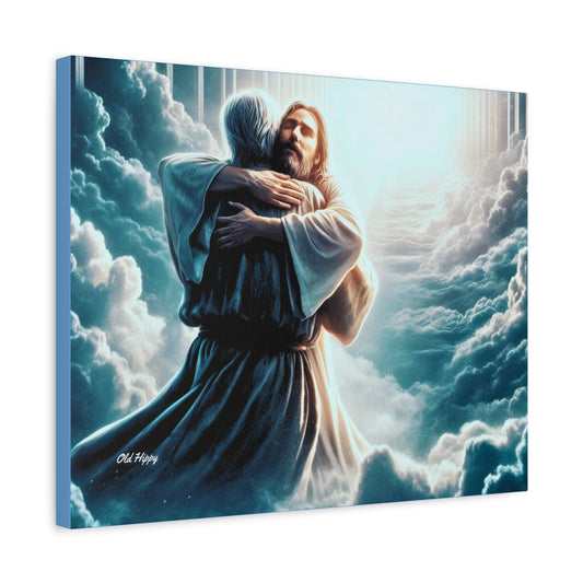 “The Embrace of Eternity” AI Canvas Art