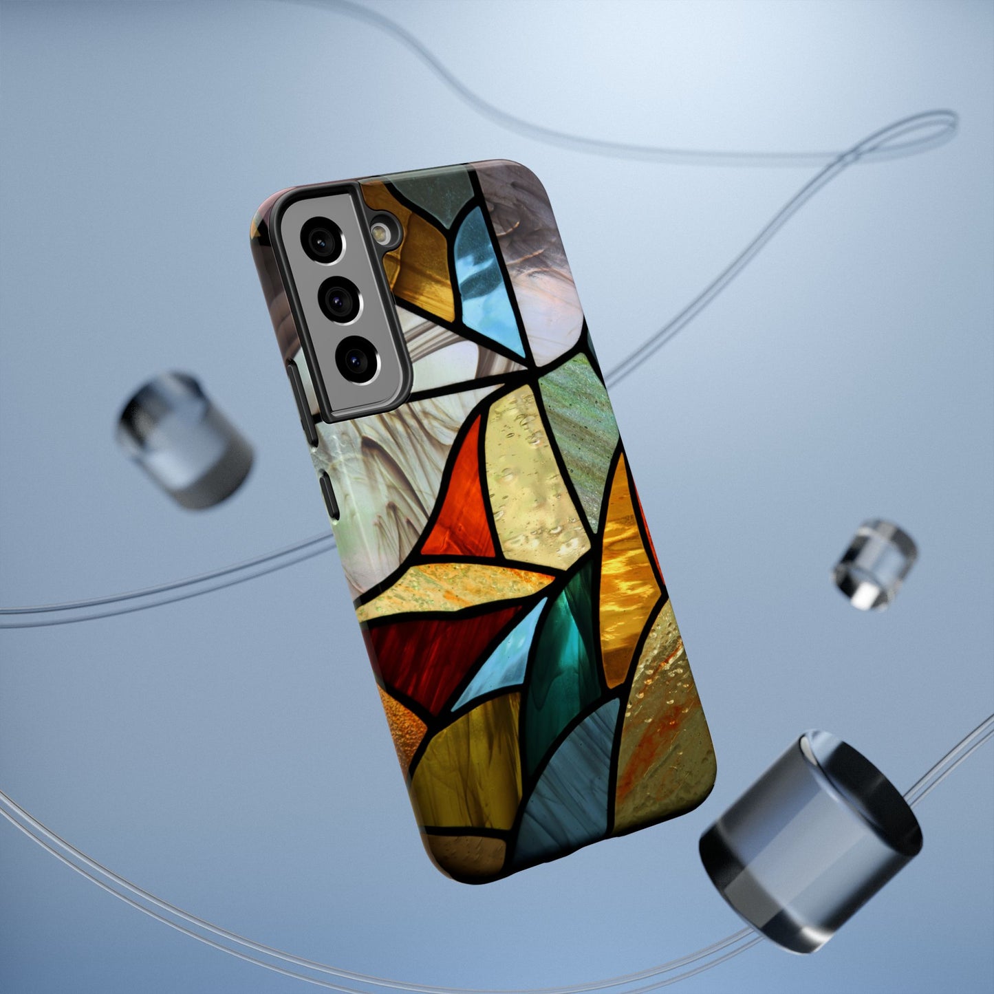 Stained Glass Impact Phone Case — Colorful Mosaic Protective Cover