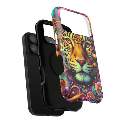 Leopard Psychedelic Phone Case — Vibrant Impact-Resistant iPhone Cover