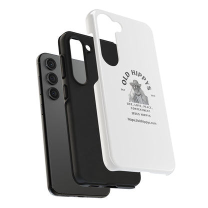 Old Hippys Phone Case — 'Life, Love, Peace, Contentment' Tough Protective Case