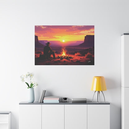 Twilight on the Range AI Canvas by Old Hippy