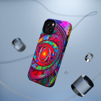 Protective Phone Case — Vibrant Abstract Mandala Impact-Resistant Design