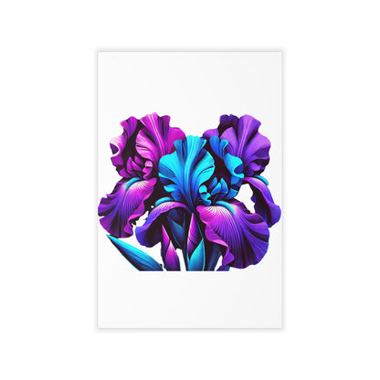 Iris Floral Wall Decal — Elegant Botanical Home Decor