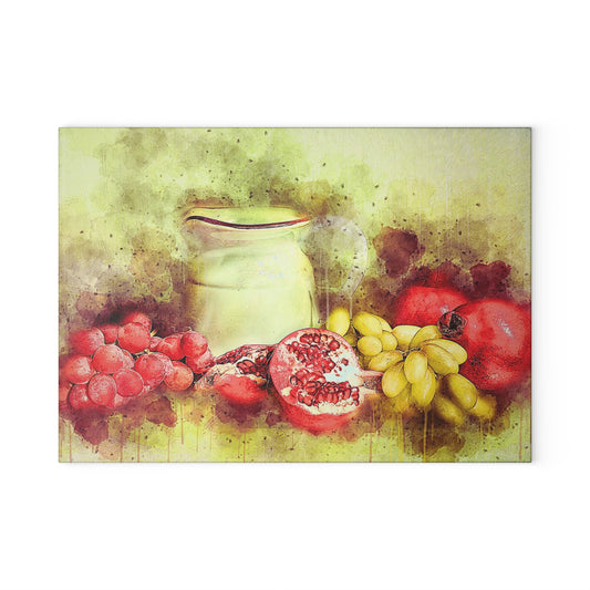 Assorted Fruit Glass Cutting Board