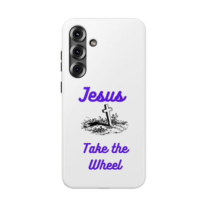 Jesus Take the Wheel Phone Case — Christian Impact-Resistant iPhone Case
