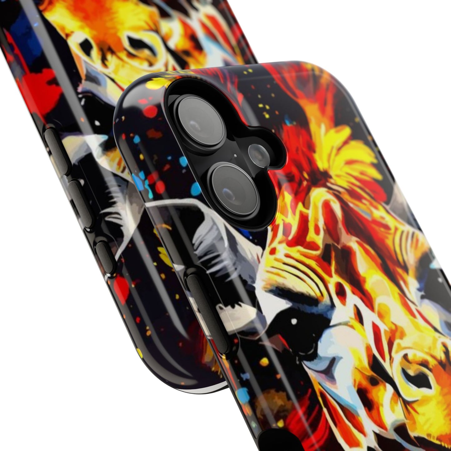 Funky Giraffe Art Impact-Resistant Phone Case —