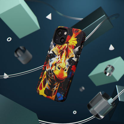 Funky Giraffe Art Impact-Resistant Phone Case —