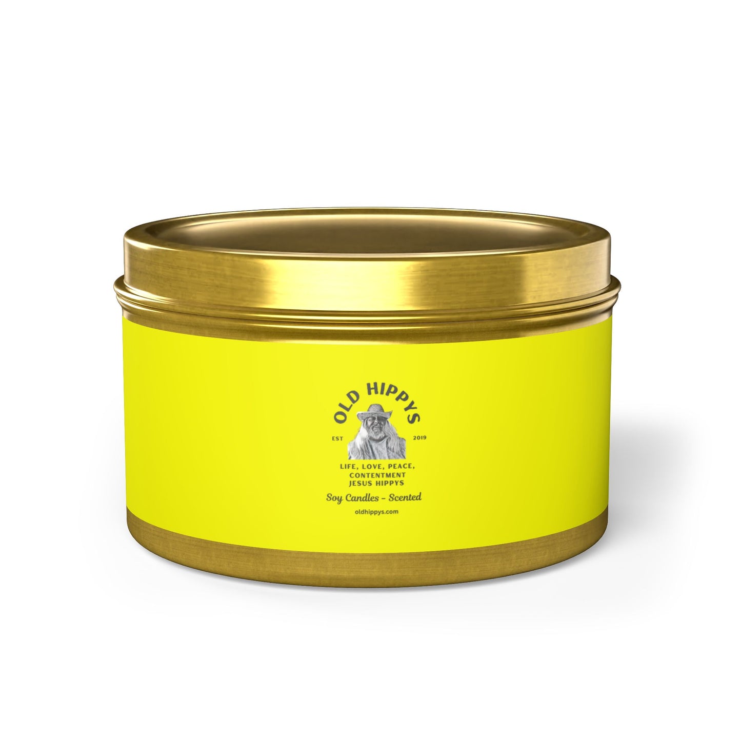 Scented Tin Candle — Bright Citrus Soy Candle from Old Hippys