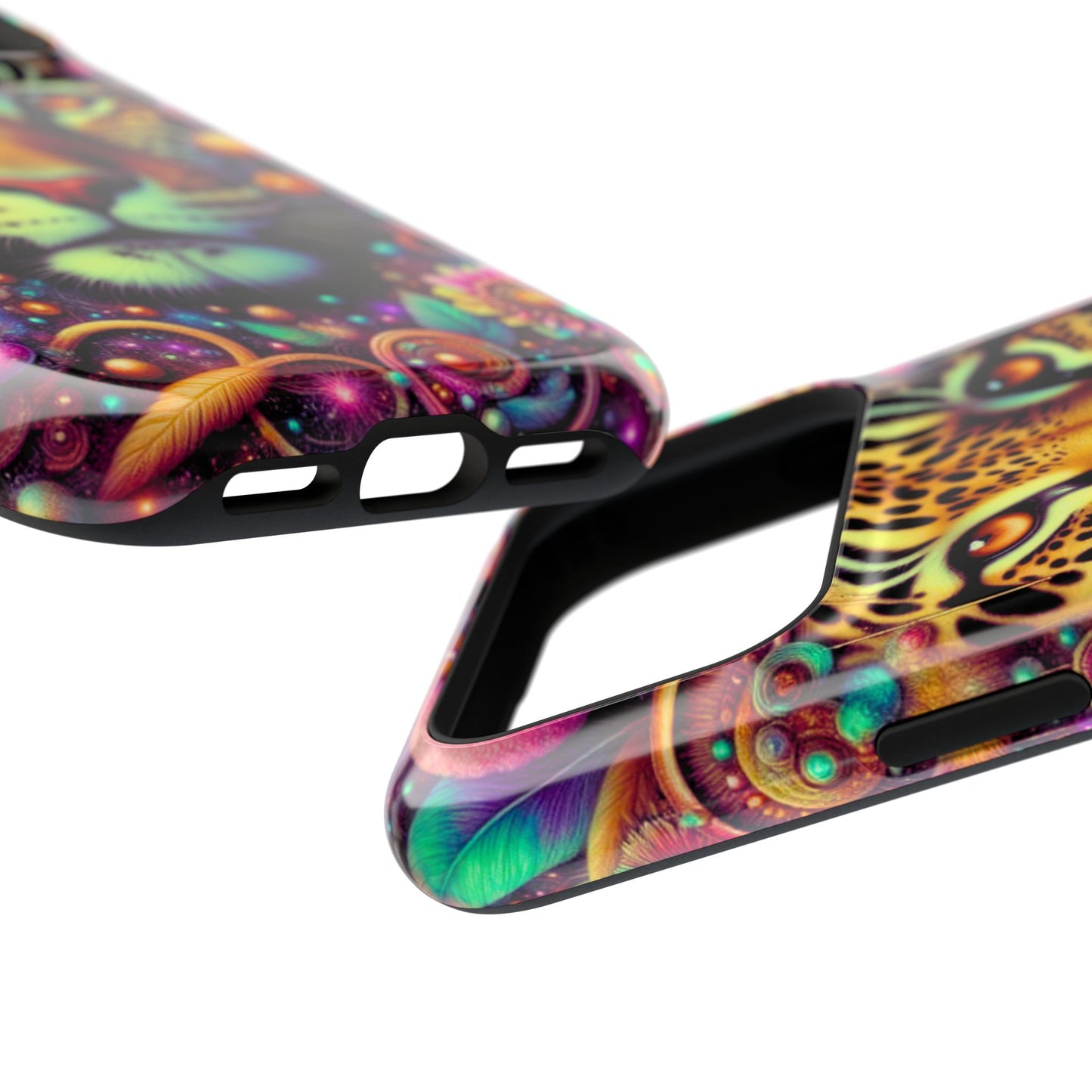 Leopard Psychedelic Phone Case — Vibrant Impact-Resistant iPhone Cover