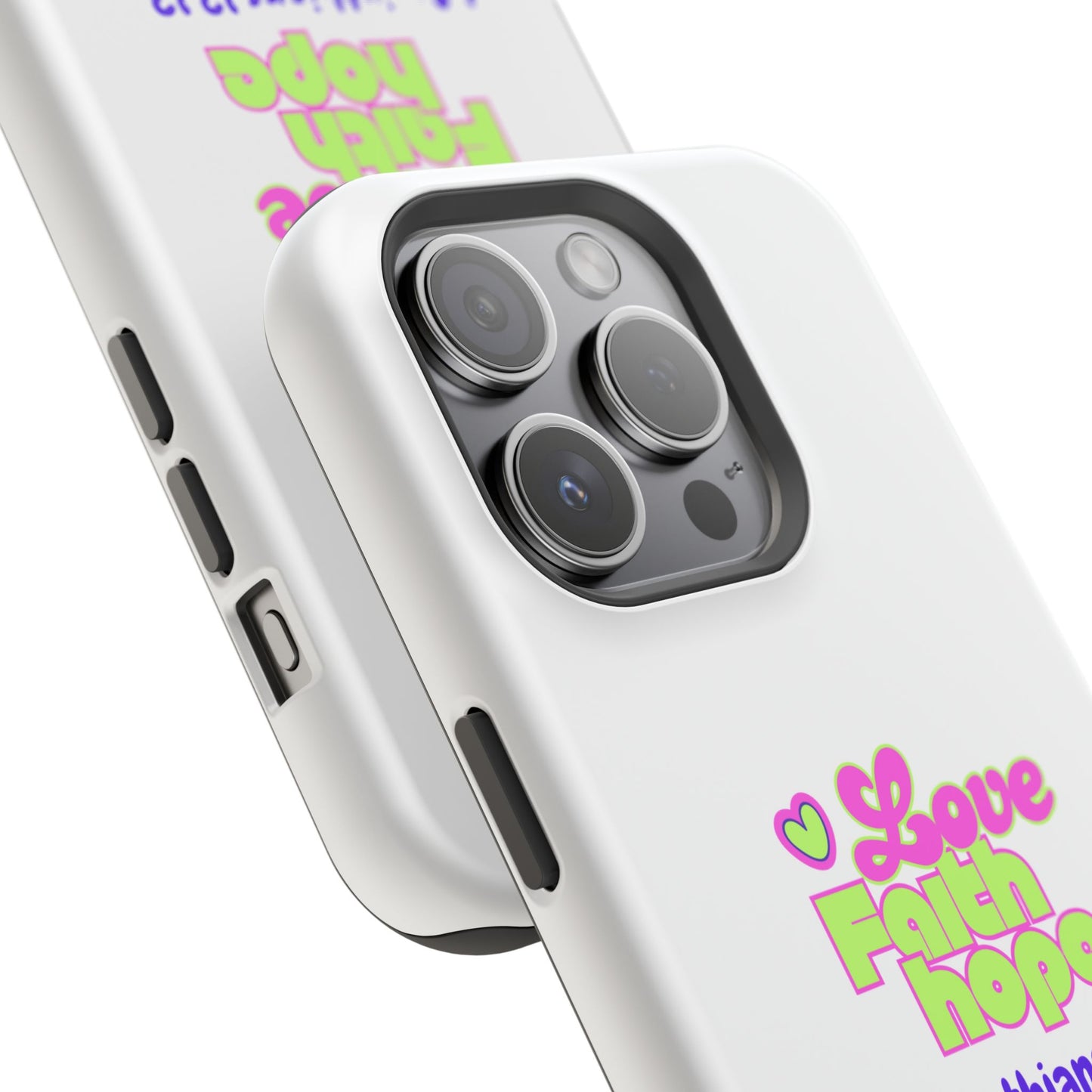 Impact-Resistant Phone Case — "Love Faith Hope" 1 Corinthians 13:13 Christian Protective Cover