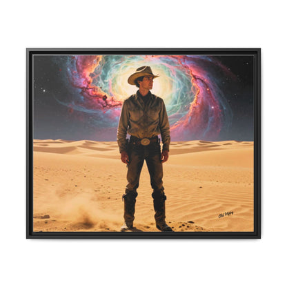Stardust Wrangler- Framed Canvas AI Art by Old Hippy