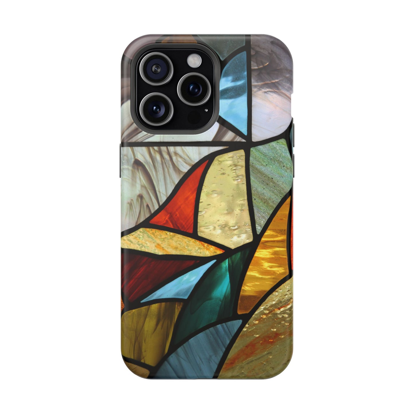 Stained Glass Impact Phone Case — Colorful Mosaic Protective Cover