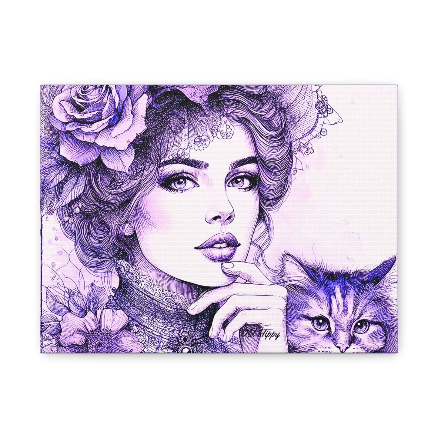 Lady in Purple Canvas Gallery Wraps