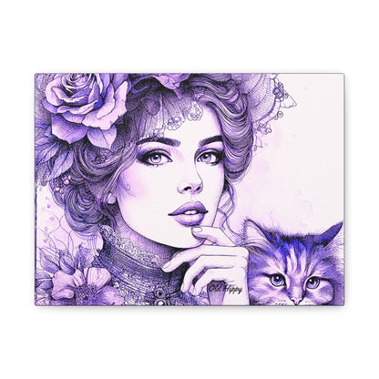 Lady in Purple Canvas Gallery Wraps