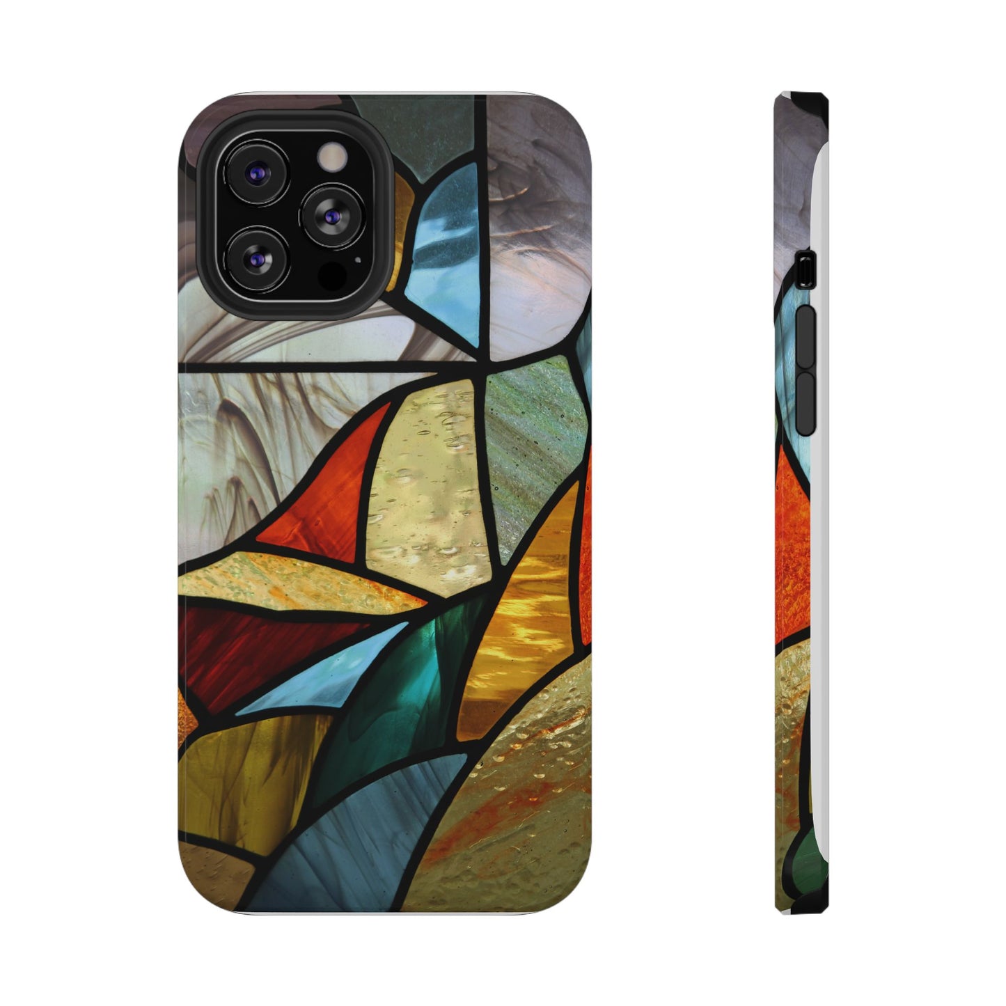Stained Glass Impact Phone Case — Colorful Mosaic Protective Cover