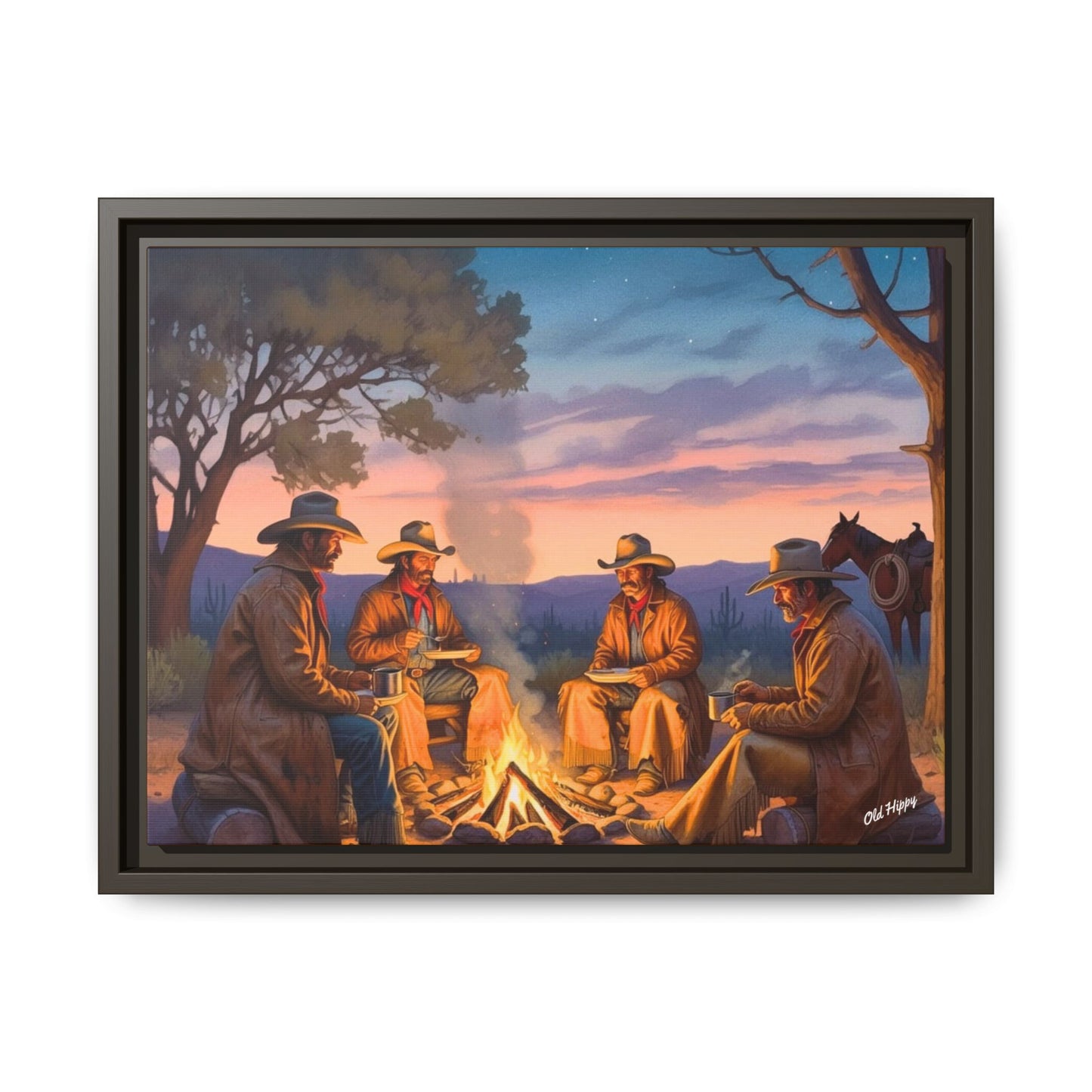 Days End on the Trail #1  Wood Framed Canvas