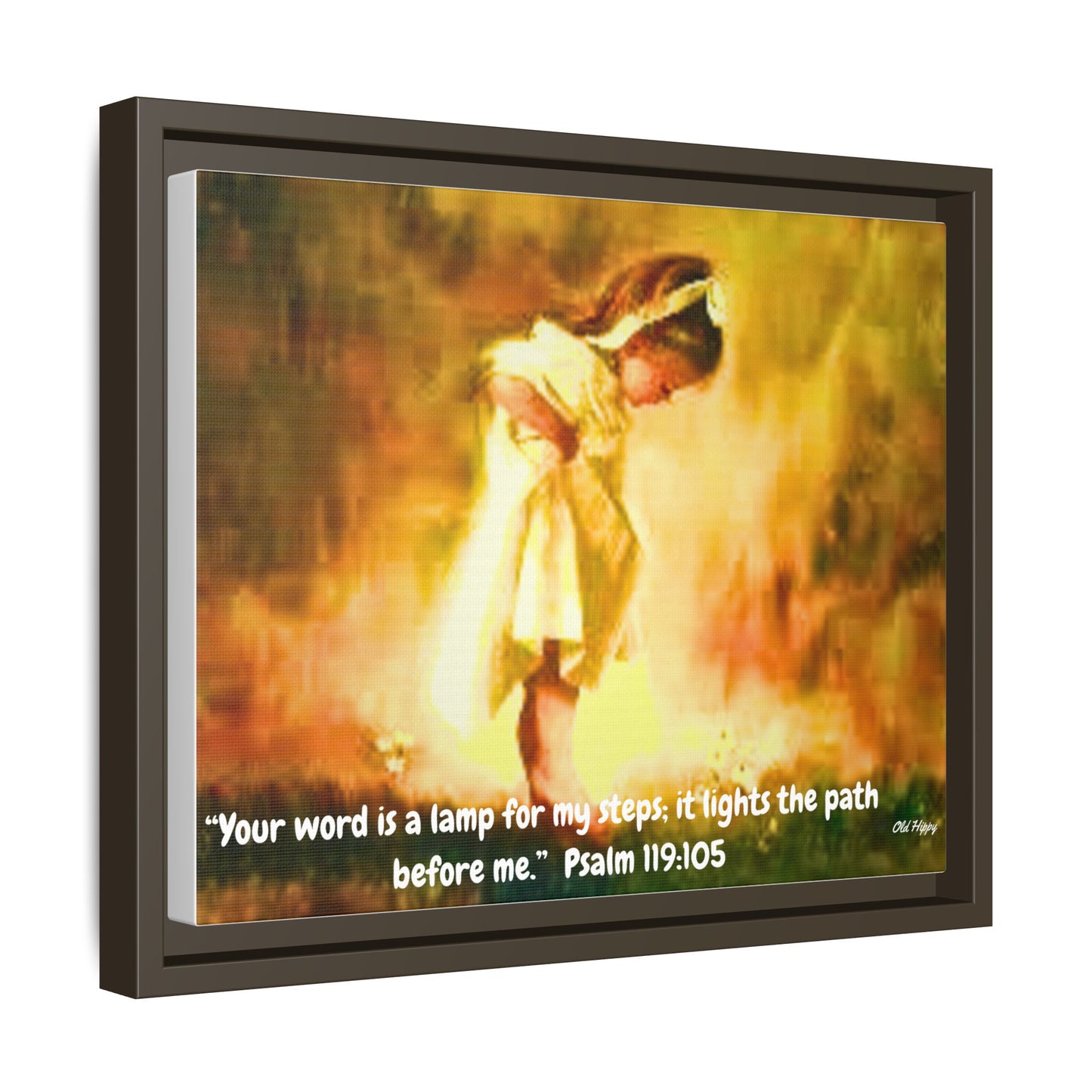Guided by the Light of the Word of God Wood Framed Canvas