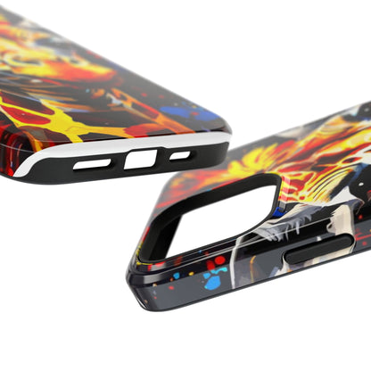 Funky Giraffe Art Impact-Resistant Phone Case —