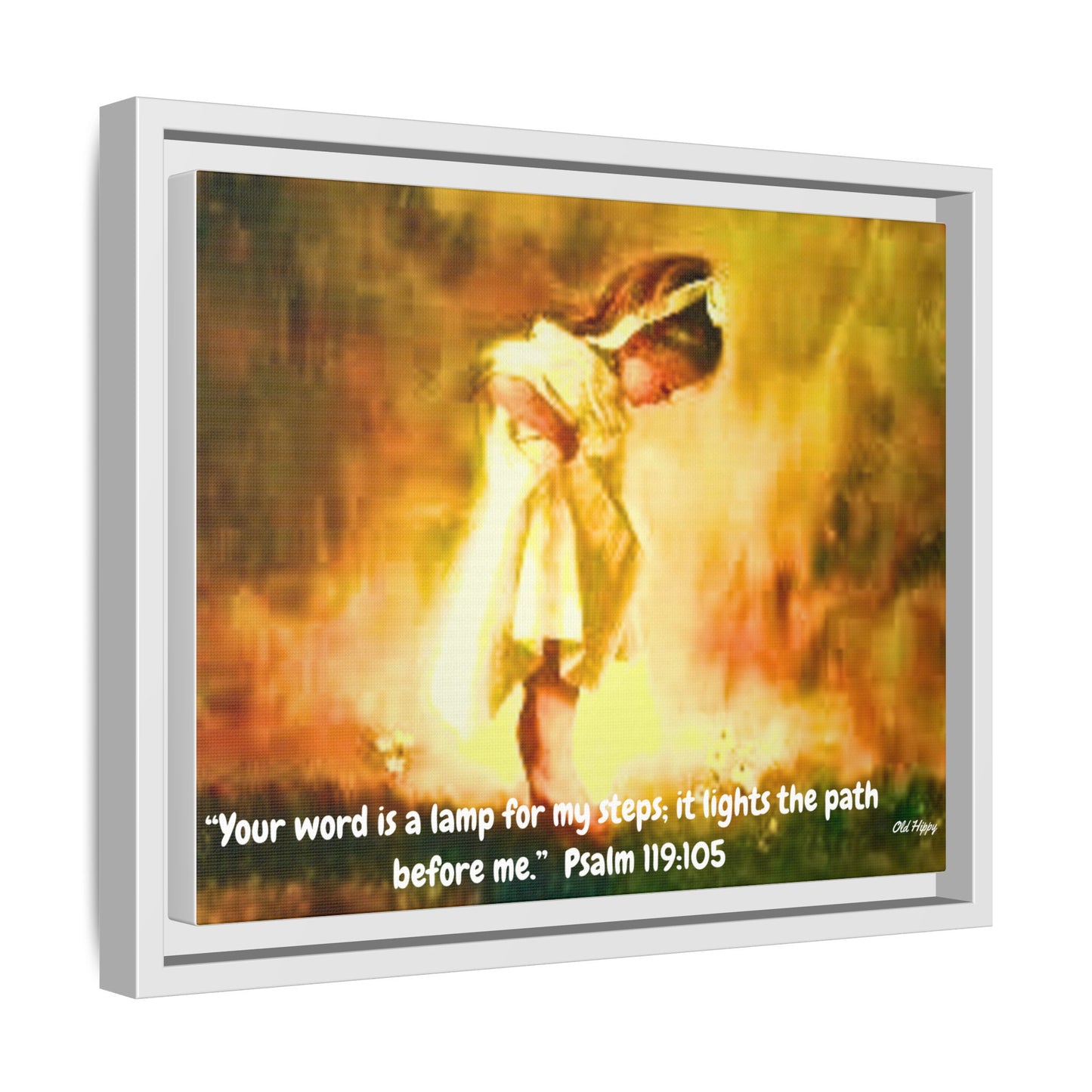 Guided by the Light of the Word of God Wood Framed Canvas