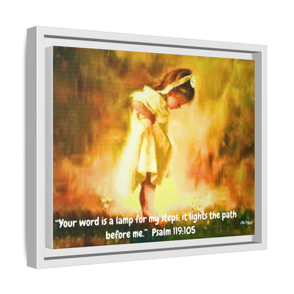 Guided by the Light of the Word of God Wood Framed Canvas