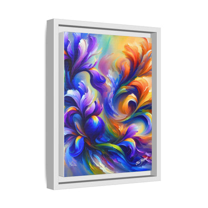Iris Symphony #1 Wood Framed Matte Canvas