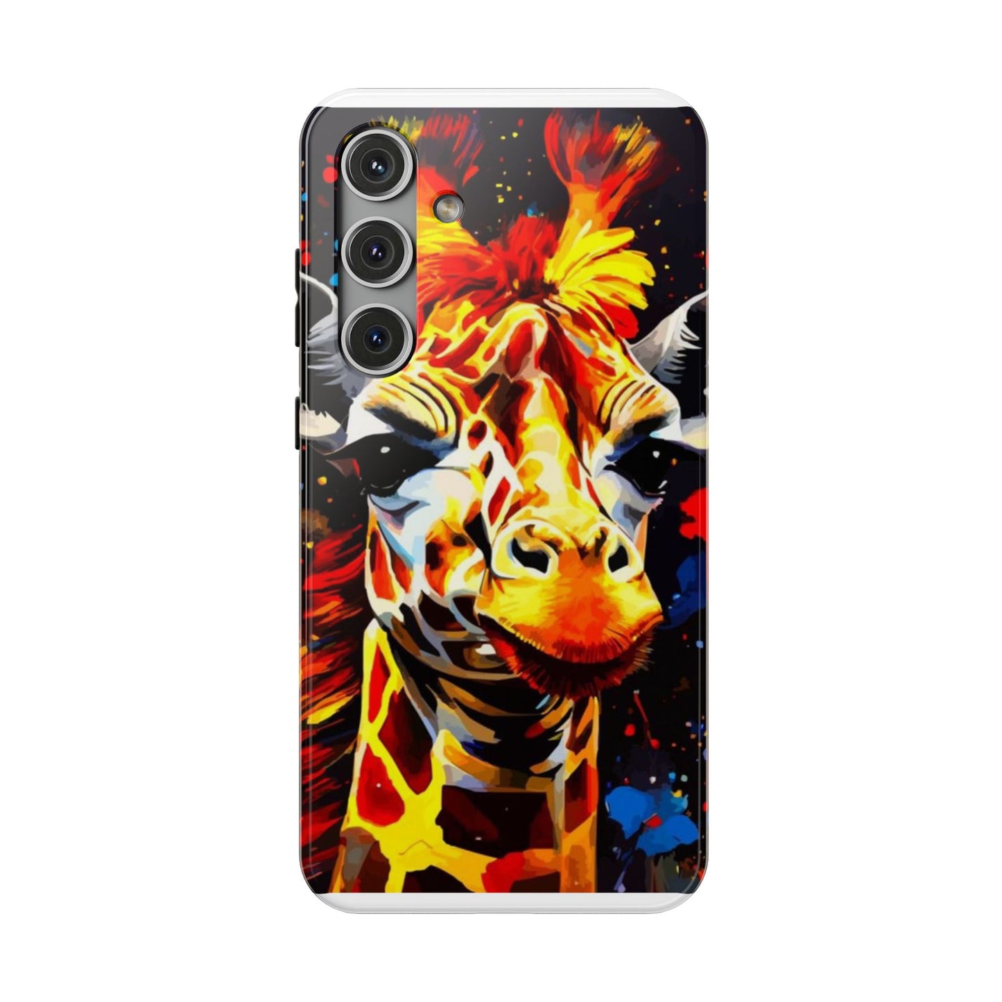 Funky Giraffe Art Impact-Resistant Phone Case —