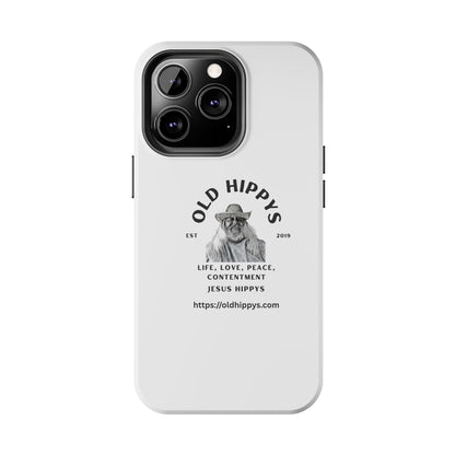 Old Hippys Phone Case — 'Life, Love, Peace, Contentment' Tough Protective Case