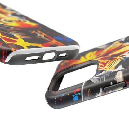 Funky Giraffe Art Impact-Resistant Phone Case —