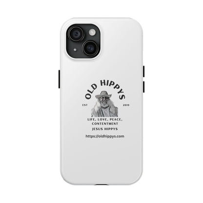 Old Hippys Phone Case — 'Life, Love, Peace, Contentment' Tough Protective Case