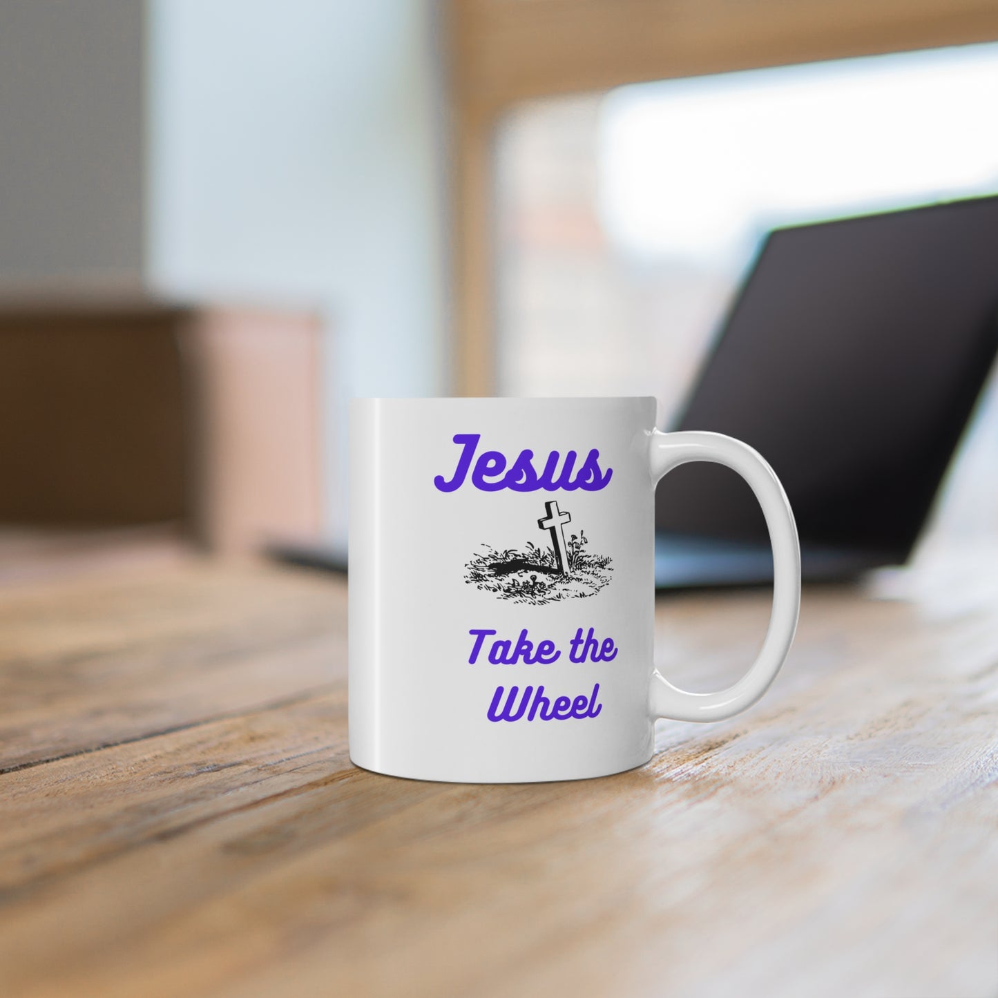 Jesus Take the Wheel Coffee Mug — 11oz Inspirational Christian Mug