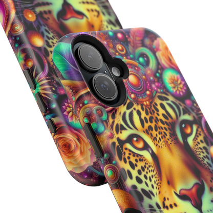 Leopard Psychedelic Phone Case — Vibrant Impact-Resistant iPhone Cover