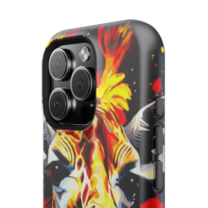 Funky Giraffe Art Impact-Resistant Phone Case —