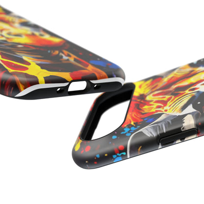 Funky Giraffe Art Impact-Resistant Phone Case —
