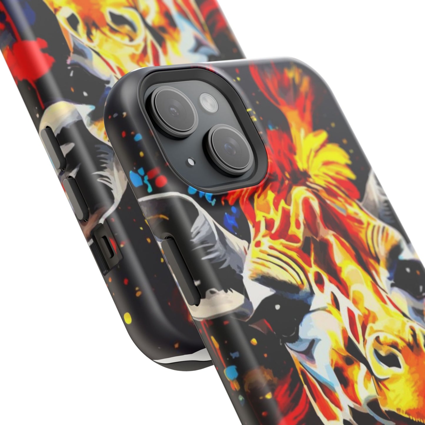Funky Giraffe Art Impact-Resistant Phone Case —