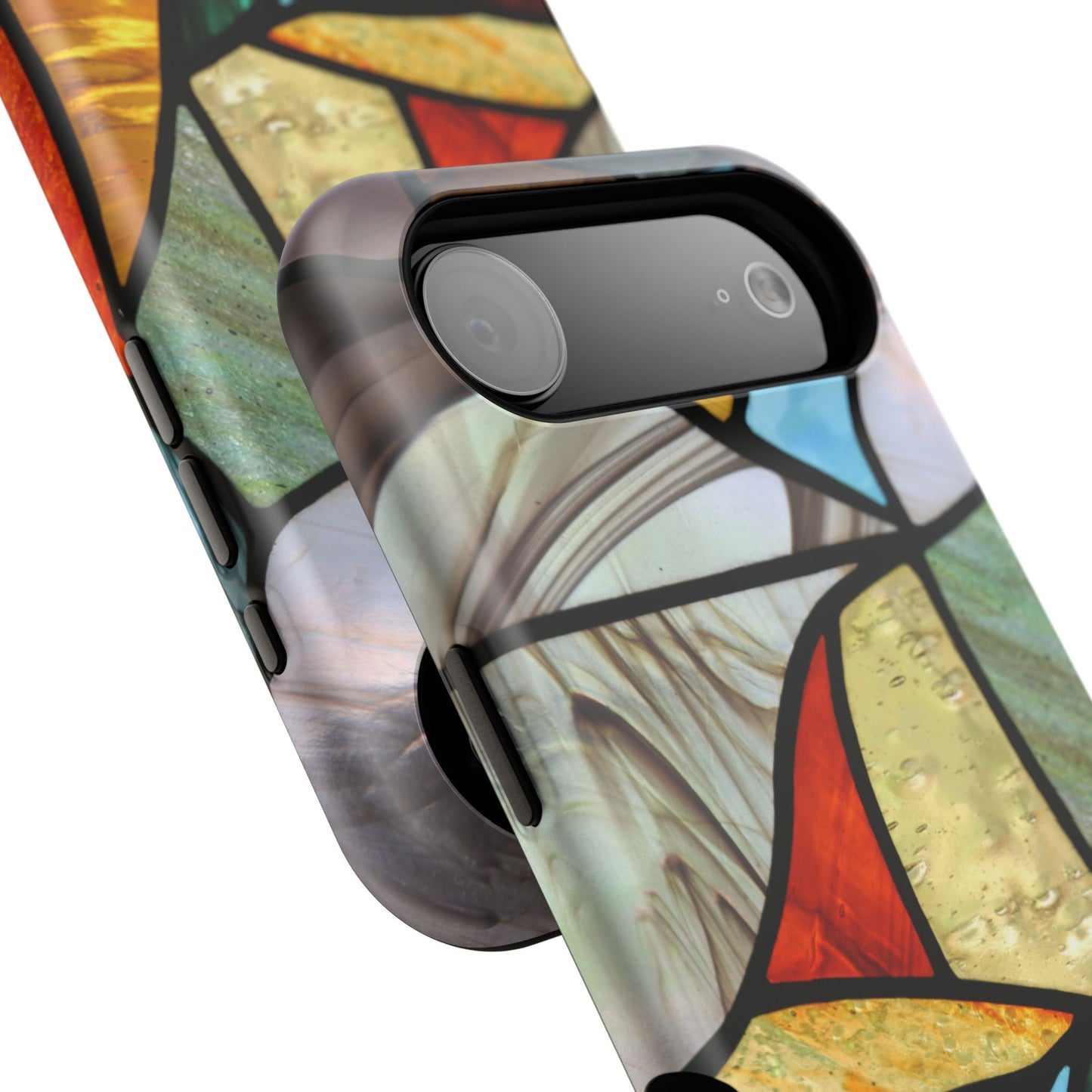 Stained Glass Impact Phone Case — Colorful Mosaic Protective Cover