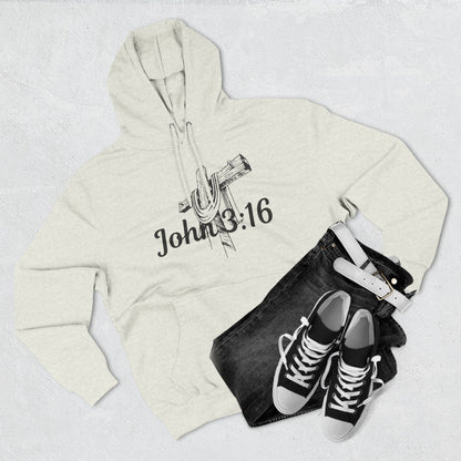 John 3:16 Cross Hoodie - Christian Faith Pullover