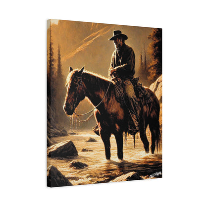 “Still Waters, Weathered Soul”  Rustic Matte Stretched Canvas