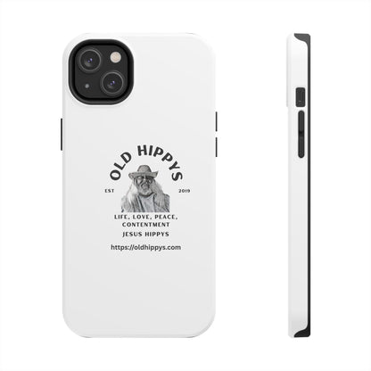 Old Hippys Phone Case — 'Life, Love, Peace, Contentment' Tough Protective Case