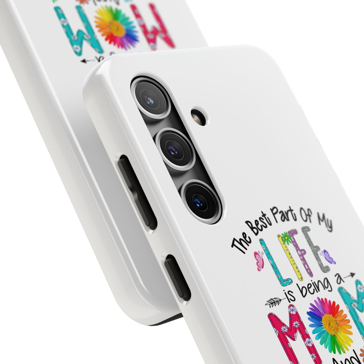 “The Best Part of My Life Is Being a Mom and Grandma” Colorful Floral Design Tough Phone Case
