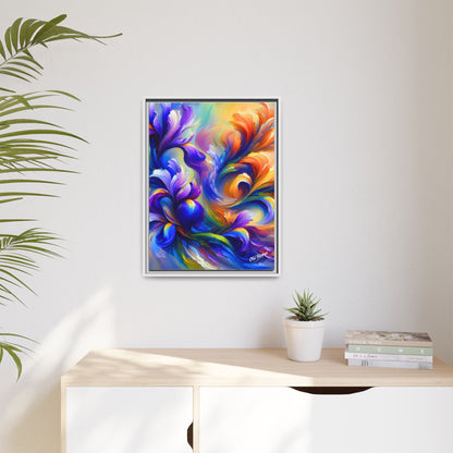 Iris Symphony #1 Wood Framed Matte Canvas