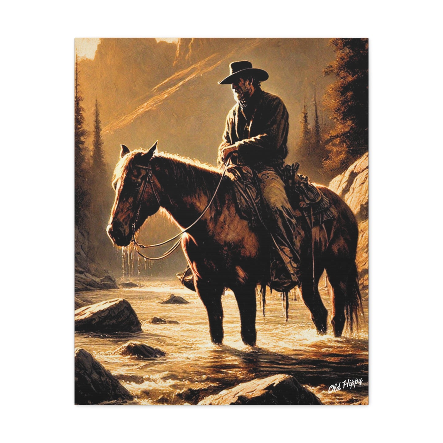 “Still Waters, Weathered Soul”  Rustic Matte Stretched Canvas