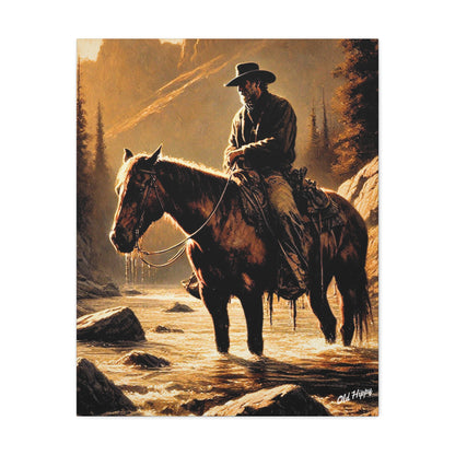 “Still Waters, Weathered Soul”  Rustic Matte Stretched Canvas