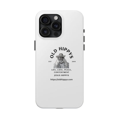Old Hippys Phone Case — 'Life, Love, Peace, Contentment' Tough Protective Case