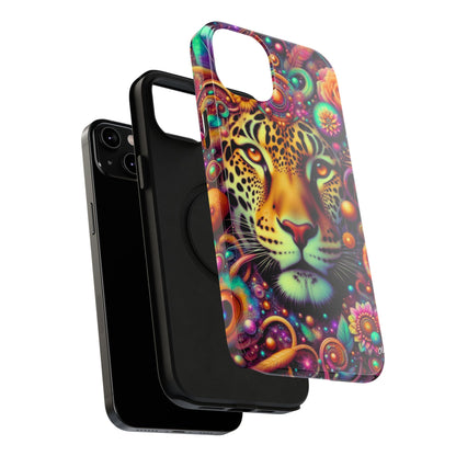Leopard Psychedelic Phone Case — Vibrant Impact-Resistant iPhone Cover