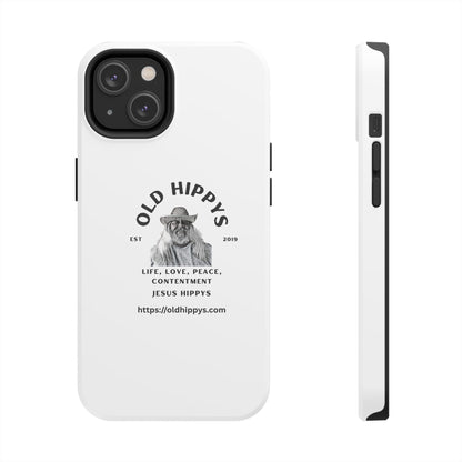 Old Hippys Phone Case — 'Life, Love, Peace, Contentment' Tough Protective Case