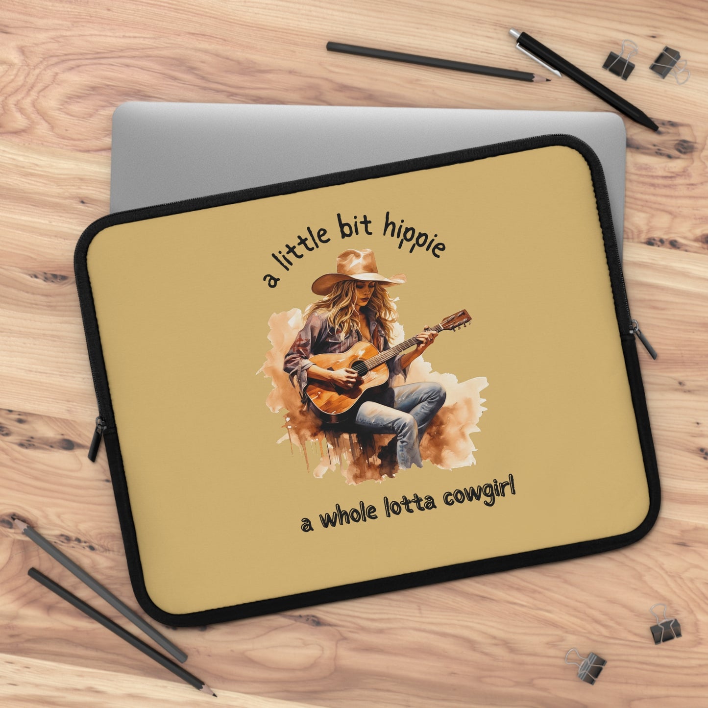 Cowgirl Hippie Laptop Sleeve — "a little bit hippie, a whole lotta cowgirl" Protective Case